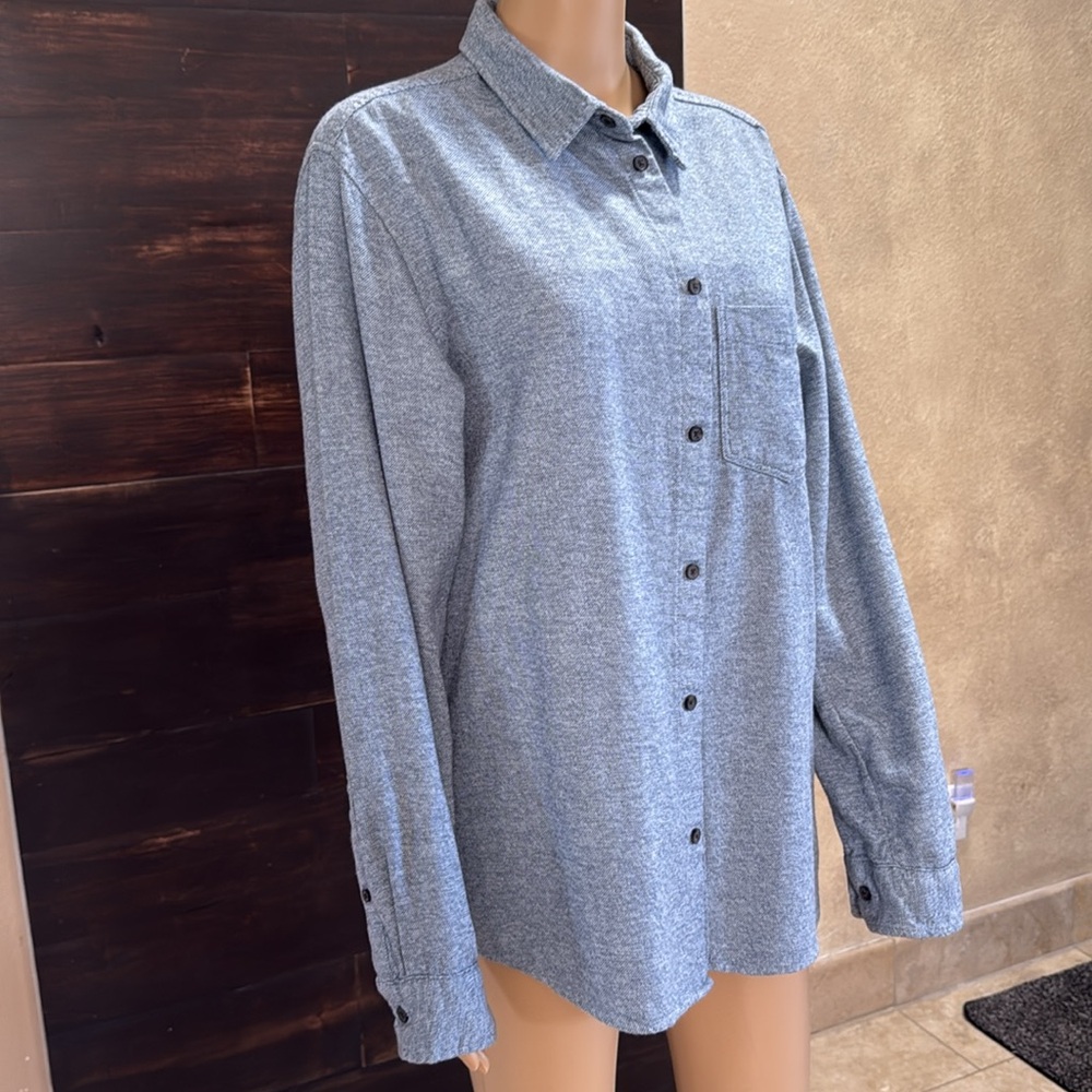 I'd Smoke That Blue Gray Shacket Size L - Picture 7 of 7